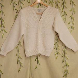 Townhouse Beautiful White Knit Cardigan Sweater
